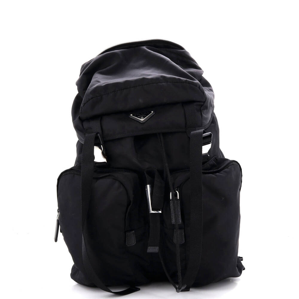 Prada Large Double Pocket Rucksack Backpack Re-Nylon